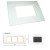 GM Casablanca PKSB06005 Horizontal (2+2+2) 6M Glossy White Cover Plate With Frame