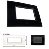 GM Casaviva PXSF06005 6M Horizontal Glossy Black Cover Plate With Frame