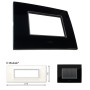 GM Casaviva PXSF06005 6M Horizontal Glossy Black Cover Plate With Frame