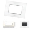 GM Casaviva PXSF06005 6M Horizontal Glossy White Cover Plate With Frame