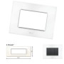 GM Casaviva PXSF06005 6M Horizontal Glossy White Cover Plate With Frame