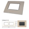 GM Casaviva PXSF06014 6M (3+3) Horizontal Glossy Ivory Cover Plate With Frame