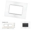 GM Casaviva PXSF06014 6M (3+3) Horizontal Glossy White Cover Plate With Frame
