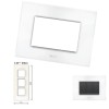 GM Casaviva PXSF06018 6M Vertical Glossy White Cover Plate With Frame