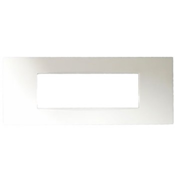Norisys Cube C5406.01 6 Module Vector Frost White Cover Plate With Frame