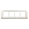 Cona Status 8 Module HZ White Cover Plate With Frame