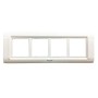 Cona Status 8 Module HZ White Cover Plate With Frame