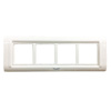Cona Status 8 Module HZ White Cover Plate With Frame