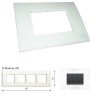 GM Casablanca PKSB08006 8M (2+2+2+2) Horizontal Glossy White Cover Plate With Frame