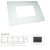 GM Casablanca PKSB08006 8M (2+2+2+2) Horizontal Glossy White Cover Plate With Frame