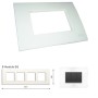 GM Casablanca PKSB08006 8M (2+2+2+2) Horizontal Glossy White Cover Plate With Frame