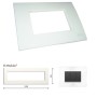 GM Casablanca PKSB08011 8M Horizontal Glossy White Cover Plate With Frame