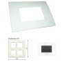 GM Casablanca PKSB08012 8M (2+2+2+2) Vertical Glossy White Cover Plate With Frame