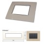 GM Casaviva PXSF08006 8M Horizontal Glossy Ivory Cover Plate With Frame