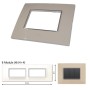 GM Casaviva PXSF08011 8M (4+4) Horizontal Glossy Ivory Cover Plate With Frame
