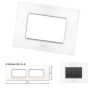 GM Casaviva PXSF08011 8M (4+4) Horizontal Glossy White Cover Plate With Frame