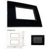 GM Casaviva PXSF08012 8M Vertical Glossy Black Cover Plate With Frame