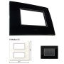 GM Casaviva PXSF08012 8M Vertical Glossy Black Cover Plate With Frame
