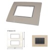 GM Casaviva PXSF08012 8M Vertical Glossy Ivory Cover Plate With Frame