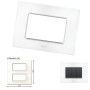 GM Casaviva PXSF08012 8M Vertical Glossy White Cover Plate With Frame
