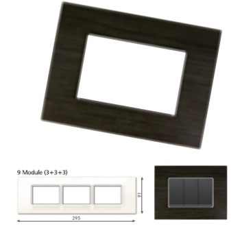 GM Casaviva PJSF09013 9M (3+3+3) Horizontal Wood Wenge Cover Plate With Frame