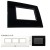 GM Casaviva PXSF09013 9M (3+3+3) Horizontal Glossy Black Cover Plate With Frame