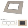 GM Casaviva PXSF09013 9M (3+3+3) Horizontal Glossy Ivory Cover Plate With Frame