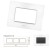 GM Casaviva PXSF09013 9M (3+3+3) Horizontal Glossy White Cover Plate With Frame