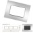 GM Casaviva PYSF09013 9M (3+3+3) Horizontal Metalik Brazil Silver Cover Plate With Frame