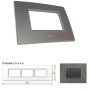 GM Casaviva PYSF09013 9M (3+3+3) Horizontal Metalik Graphite Magnesia Cover Plate With Frame