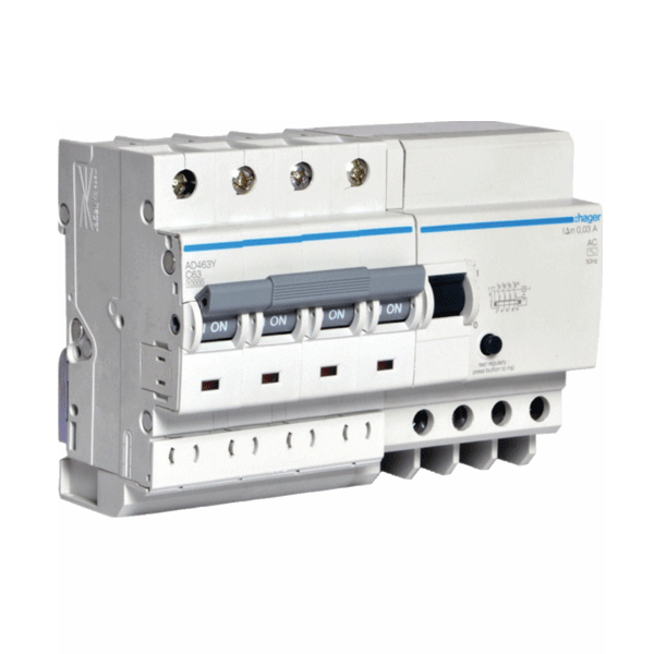 Hager ADC432Y 32A 30mA Four Pole RCBO