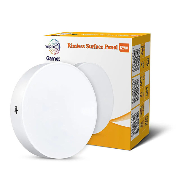 Wipro Garnet 12W Round Rimless LED Surface Light