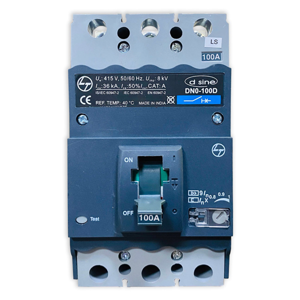 Lauritz Knudsen DSINE DN0-100D 80-100A 36kA 3 Pole MCCB