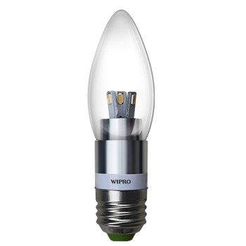 Wipro Garnet 3W E-27 LED Candle Lamp