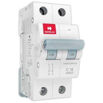 Havells 16A C-Curve 10kA 2 Pole MCB