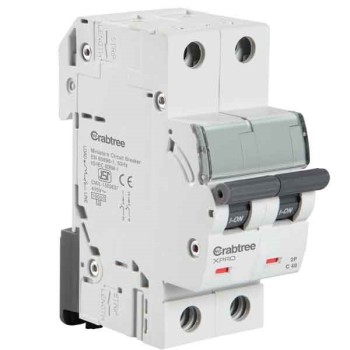Crabtree 40A C-Curve 10kA 2 Pole MCB