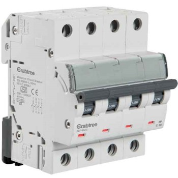 Crabtree 25A C-Curve 10kA 4 Pole MCB