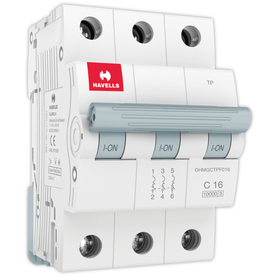 Havells 16A C-Curve 10kA 3 Pole MCB