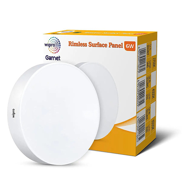 Wipro Garnet 6W Round Rimless LED Surface Light