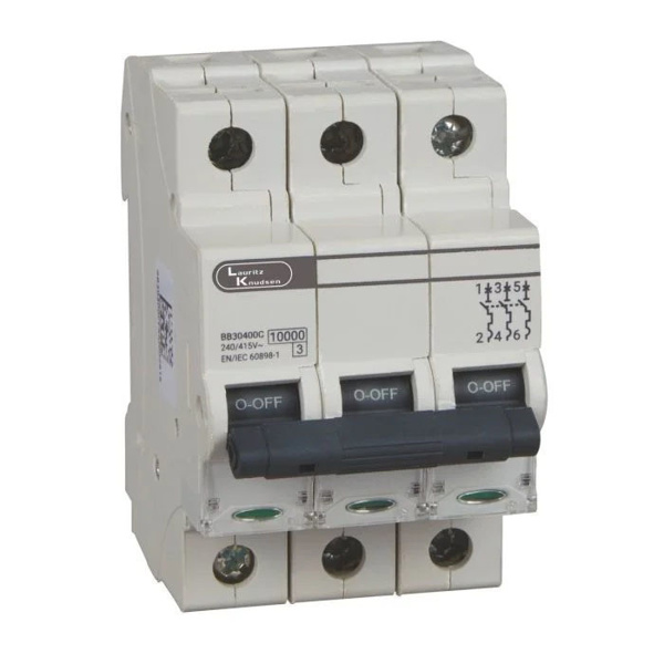 Lauritz Knudsen BB30250C 25A C-Curve 10kA 3 Pole MCB