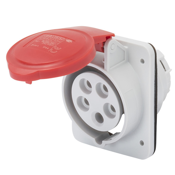 Gewiss GW62221 32A 5 Pin 415V Panel Socket Outlet