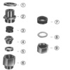 Comet 50mm CBW010 Double Compression Brass Cable Glands