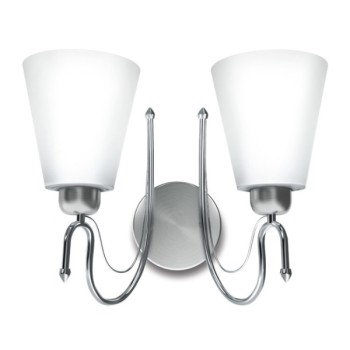 Philips Trendo 34304 B-22 (Bulb Base) Double Head White Wall Lights