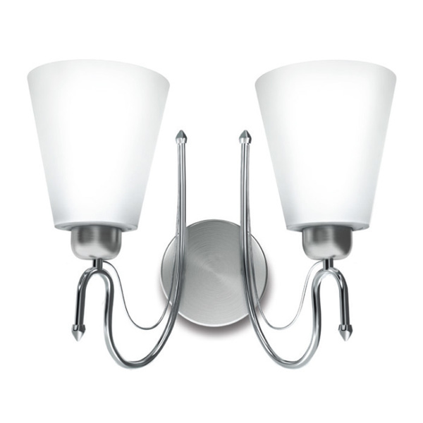 Philips Trendo 34304 B-22 (Bulb Base) Double Head White Wall Lights