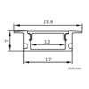 Strip Light Aluminium Profile 23.6 mm x 7 mm (For LED Strip Lights)