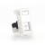 GM AA1043 White RJ11 Socket With Shutter And Name Plate