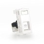 GM AA1043 White RJ11 Socket With Shutter And Name Plate