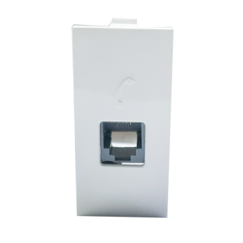 Legrand Britzy 673441 1M Rj11 White Telephone Socket
