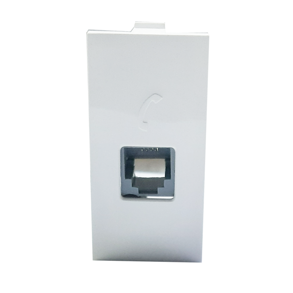 Legrand Britzy 673441 1M Rj11 White Telephone Socket