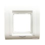 Cona Status 2 Module White Cover Plate With Frame